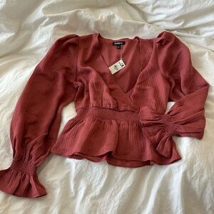 Express Women's Terracotta Blouse